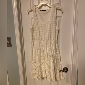 Lace white stretch summer dress size XL
